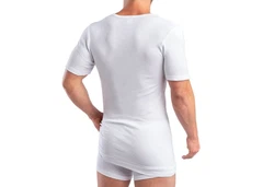 HERMKO Unterziehshirt 488710 2er Pack V-Neck Herren Kurzarm Shirt 488710