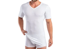 HERMKO Unterziehshirt 488710 2er Pack V-Neck Herren Kurzarm Shirt 488710
