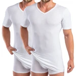 HERMKO Unterziehshirt 488710 2er Pack V-Neck Herren Kurzarm Shirt 488710