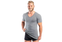 HERMKO Unterziehshirt 488710 2er Pack V-Neck Herren Kurzarm Shirt 488710