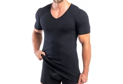 HERMKO Unterziehshirt 488710 2er Pack V-Neck Herren Kurzarm Shirt 488710