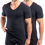 HERMKO Unterziehshirt 488710 2er Pack V-Neck Herren Kurzarm Shirt 488710