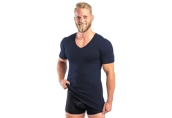 HERMKO Unterziehshirt 488710 2er Pack V-Neck Herren Kurzarm Shirt 488710