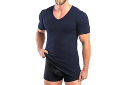 HERMKO Unterziehshirt 488710 2er Pack V-Neck Herren Kurzarm Shirt 488710