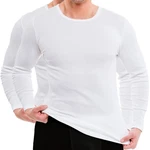 HERMKO Unterziehshirt 3640 Herren Langarmshirt Weiß/Creme