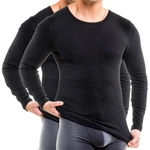 HERMKO Unterziehshirt 3640 Herren Langarmshirt Schwarz