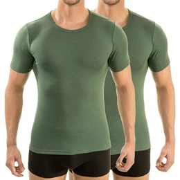 Funktionsunterhemd 63840 2er Pack Herren Funktionsunterwsche Shirt mit 1/4 Arm, Rundhals