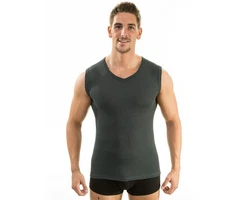 HERMKO Funktionsunterhemd 63050 Herren Tank Top Dunkelgrau/Rot/Grau/Schwarz/Dunkelgrün
