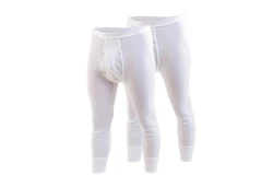 HERMKO Lange Unterhose 3440 2er Pack Weiß/Creme