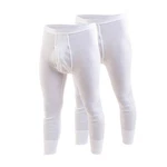 HERMKO Lange Unterhose 3440 2er Pack Weiß/Creme