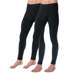 HERMKO Lange Unterhose 3540 Schwarz/Dunkelblau/Blau