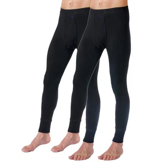 HERMKO Lange Unterhose 3540 Schwarz/Dunkelblau/Blau