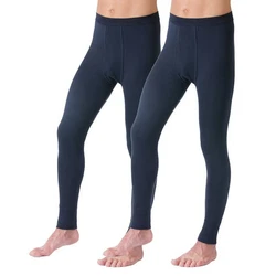 HERMKO Lange Unterhose 3540 Dunkelblau/Blau/Hellblau