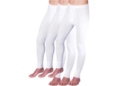 HERMKO Herren Lange Unterhose 3er Pack mit Eingriff (3540) Weiß/Creme