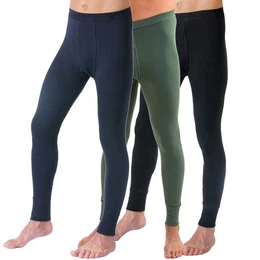 Lange Unterhose 3540 3er Pack Herren lange Unterhosen mit Eingriff Bio-Baumwolle