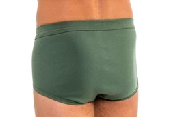 HERMKO Herren Slip 3240 Dunkelgrün/Grün