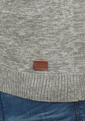 Blend Herren Strickpullover V-Ausschnitt Dansel Grau/Hellgrau/Dunkelgrau