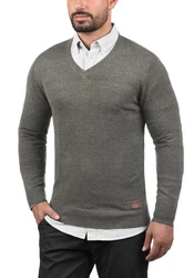 Blend Strickpullover Lasse 20703348ME Dunkelgrau/Grau