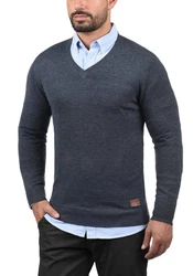 Blend Strickpullover Lasse 20703348ME Dunkelblau/Hellblau/Blau