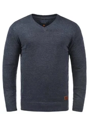 Blend Strickpullover Lasse 20703348ME Dunkelblau/Hellblau/Blau