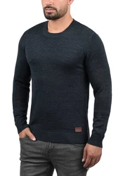 BLEND Strickpullover Lars 20703347ME Dunkelblau/Hellblau/Dunkelgrau