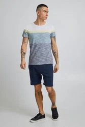 Blend T-Shirt BLEND BHJakob Hellblau/Mischfarben/Grau/Weiß