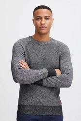 Blend Gandolf Herren Strickpullover Feinstrick Pullover Mit Rundhals (BHGandolf) Dunkelblau/Grau/Dunkelgrau/Hellgrau