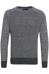 Blend Gandolf Herren Strickpullover Feinstrick Pullover Mit Rundhals (BHGandolf) Dunkelblau/Grau/Dunkelgrau/Hellgrau