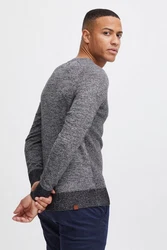 Blend Gandolf Herren Strickpullover Feinstrick Pullover Mit Rundhals (BHGandolf) Dunkelblau/Grau/Dunkelgrau/Hellgrau