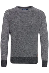 Blend Gandolf Herren Strickpullover Feinstrick Pullover Mit Rundhals (BHGandolf) Dunkelblau/Grau/Dunkelgrau/Hellgrau
