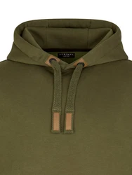 DENIMFY Kapuzenpullover Herren Hoodie DFIvo Dunkelgrün/Khaki