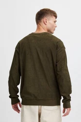 Solid Sweatshirt SDHaarvard Dunkelgrün/Khaki