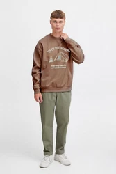 Solid Sweatshirt SDHamad Braun