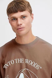 Solid Sweatshirt SDHamad Braun