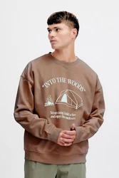 Solid Sweatshirt SDHamad Braun