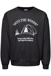 Solid Sweatshirt SDHamad Schwarz/Braun/Türkis
