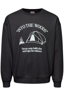 Solid Sweatshirt SDHamad Schwarz/Braun/Türkis Solid Sweatshirt SDHamad Schwarz/Braun/Türkis