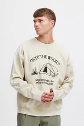 Solid Sweatshirt SDHamad Beige/Khaki/Braun