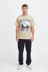 !Solid T-Shirt SDHamood Braun/Khaki/Türkis