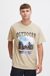 !Solid T-Shirt SDHamood Braun/Khaki/Türkis