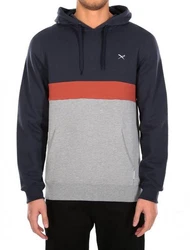 Iriedaily Hoodie Court 2 (1-tlg) Dunkelblau/Mischfarben/Rot/Orange/Dunkelgrau