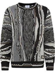 CARLO COLUCCI Rundhalspullover De Prezzo Grau/Schwarz/Weiß/Creme
