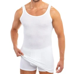 HERMKO Unterhemd 3007 Creme/Weiß