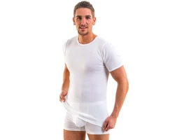 HERMKO Unterziehshirt Bio kurzarm 2er Pack (3848) Weiß/Creme