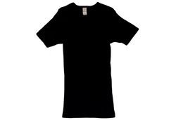 HERMKO Unterziehshirt Bio kurzarm 2er Pack (3848) Dunkelblau/Schwarz
