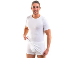 HERMKO Unterziehshirt Herren Business Shirt Weiß/Creme