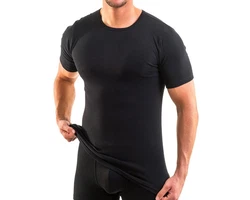 HERMKO Unterziehshirt Herren Business Shirt Schwarz/Dunkelblau