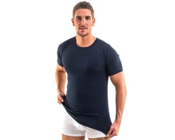 HERMKO Unterziehshirt Herren Business Shirt Dunkelblau