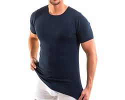 HERMKO Unterziehshirt Herren Business Shirt Dunkelblau