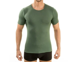 HERMKO Unterziehshirt Herren Business Shirt Dunkelgrün/Grün